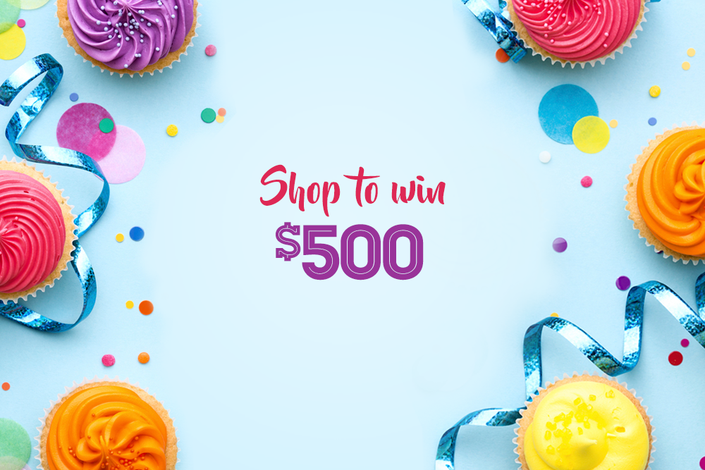 Shop Rakuten.ca 4th birthday for your chance to win $500 in your account